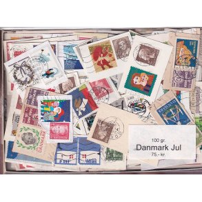 Danmark 100 g. Julem�rkeafklip.