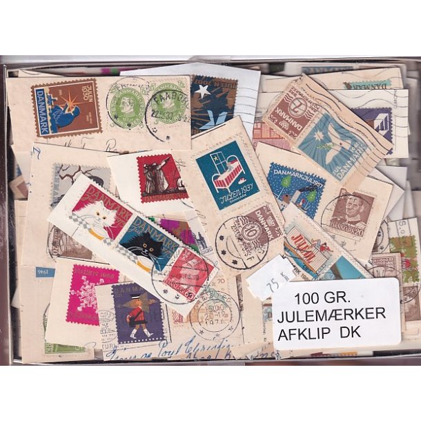Danmark 100 g. Julem�rkeafklip.