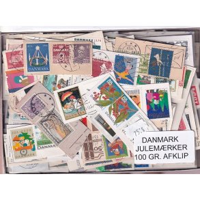 Danmark 100 g. Julem�rkeafklip.