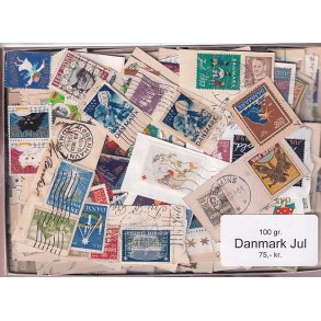 Danmark 100 g. Julem�rkeafklip.