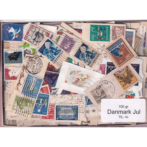 Danmark 100 g. Julem�rkeafklip.