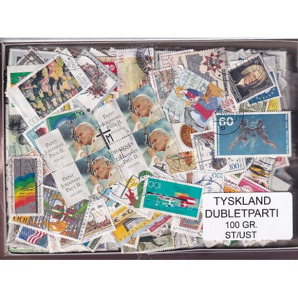 Tyskland Dubletparti - 100 gram afvaskede frim�rker.