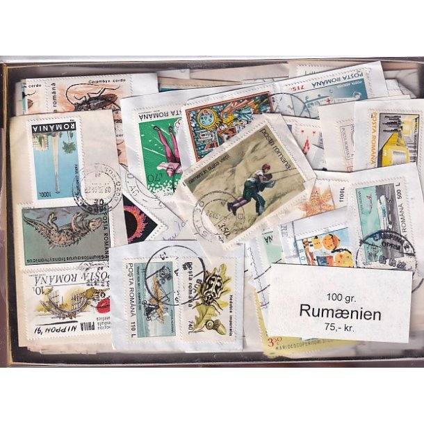 Rum�nien 100 g. Brevvare m. Billedm�rker