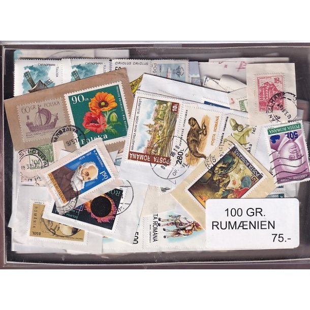 Rum�nien 100 g. Brevvare m. Billedm�rker