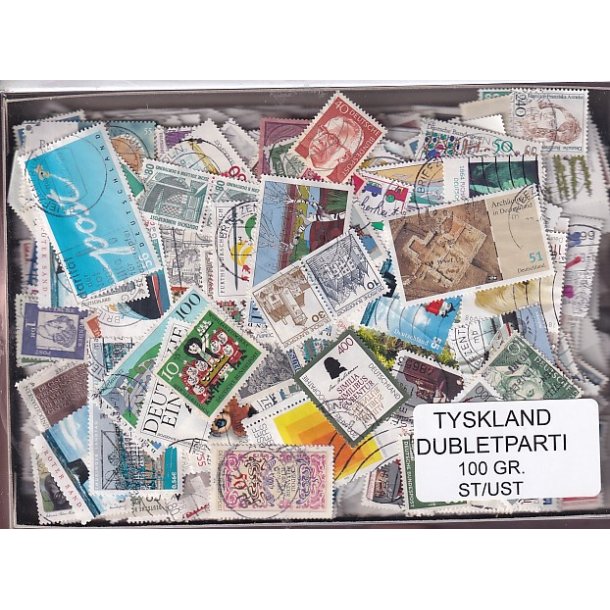 Tyskland Dubletparti - 100 gram afvaskede frim�rker.