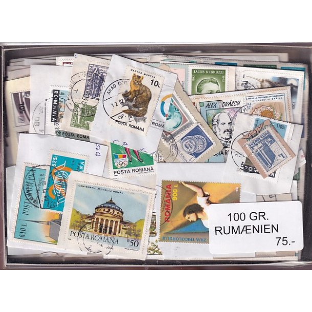 Rum�nien 100 g. Brevvare m. Billedm�rker