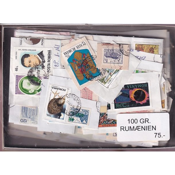 Rum�nien 100 g. Brevvare m. Billedm�rker