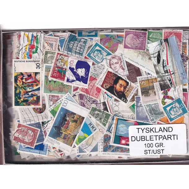 Tyskland Dubletparti - 100 gram afvaskede frim�rker.