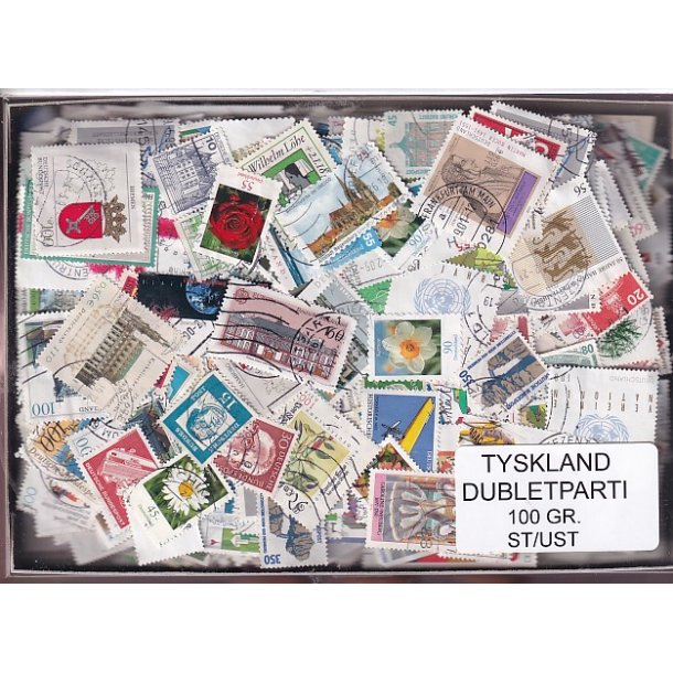 Tyskland Dubletparti - 100 gram afvaskede frim�rker.