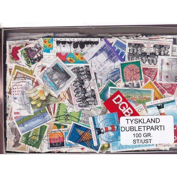 Tyskland Dubletparti - 100 gram afvaskede frim�rker.