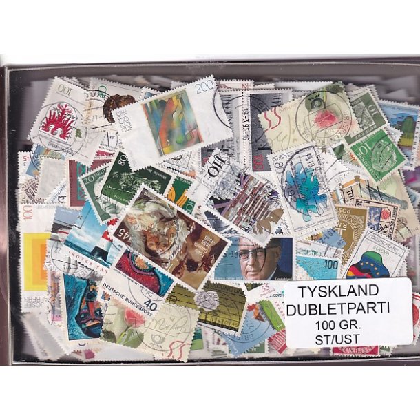 Tyskland Dubletparti - 100 gram afvaskede frim�rker.