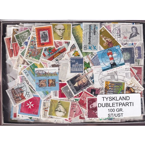 Tyskland Dubletparti - 100 gram afvaskede frim�rker.