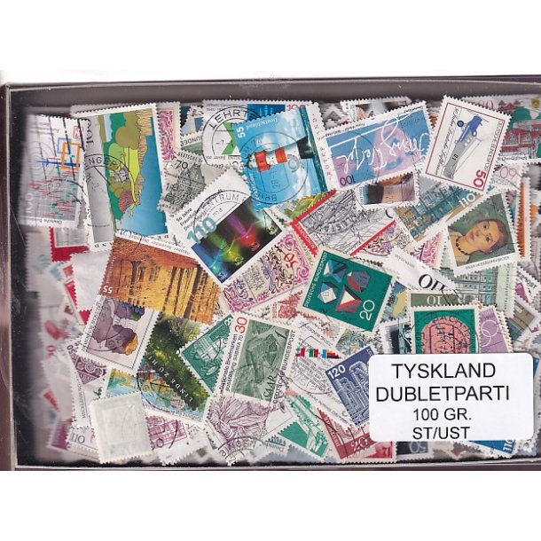 Tyskland Dubletparti - 100 gram afvaskede frim�rker.
