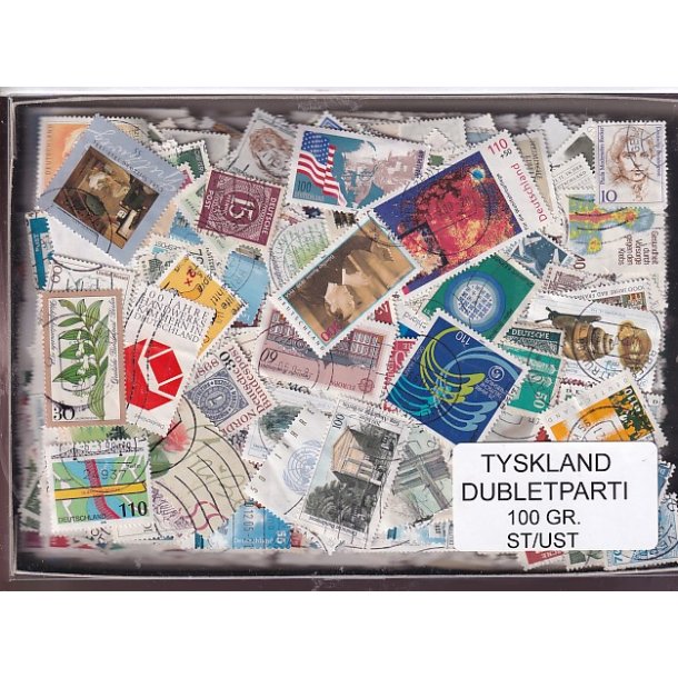Tyskland Dubletparti - 100 gram afvaskede frimrker.