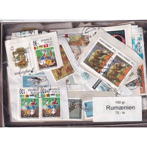 Rum�nien 100 g. Brevvare m. Billedm�rker