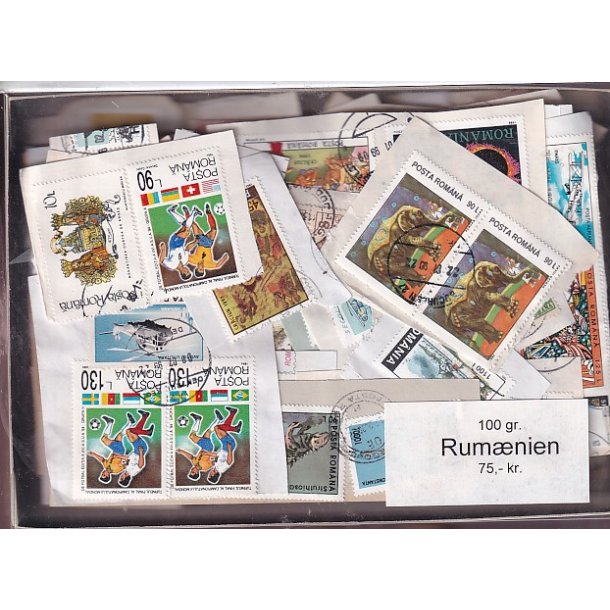 Rum�nien 100 g. Brevvare m. Billedm�rker