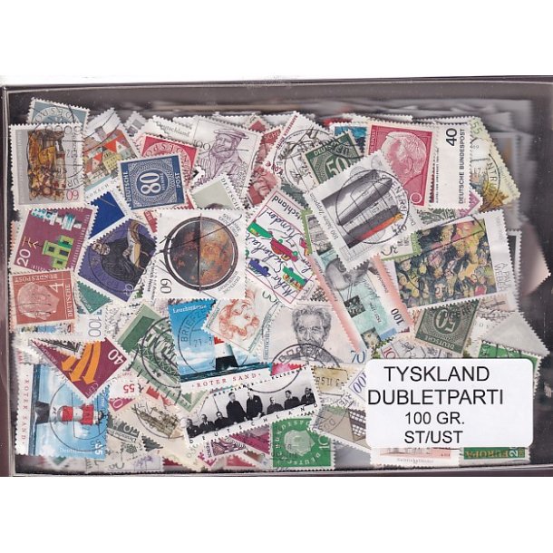 Tyskland Dubletparti - 100 gram afvaskede frim�rker.