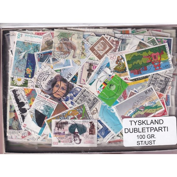 Tyskland Dubletparti - 100 gram afvaskede frim�rker.