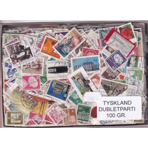 Tyskland 100 g. Afvaskede - Dubletparti