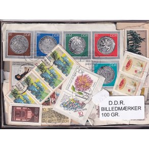 D.D.R. 100 g. Billedm�rker. - Sj�ldent Klip