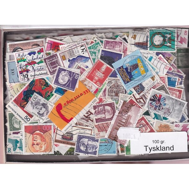 Tyskland 100 g. Afvaskede - Dubletparti