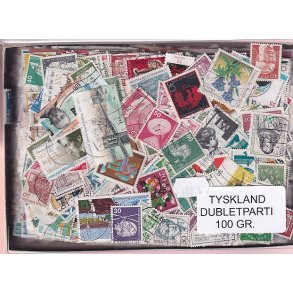 Tyskland 100 g. Afvaskede - Dubletparti