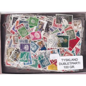 Tyskland 100 g. Afvaskede - Dubletparti