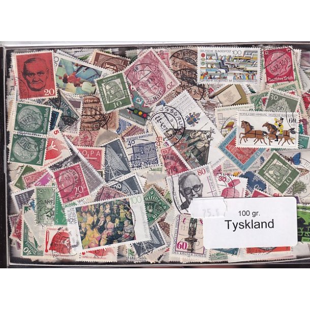 Tyskland 100 g. Afvaskede - Dubletparti