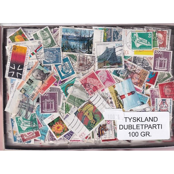 Tyskland 100 g. Afvaskede - Dubletparti