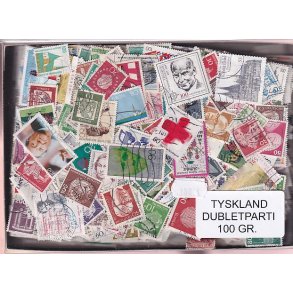 Tyskland 100 g. Afvaskede - Dubletparti