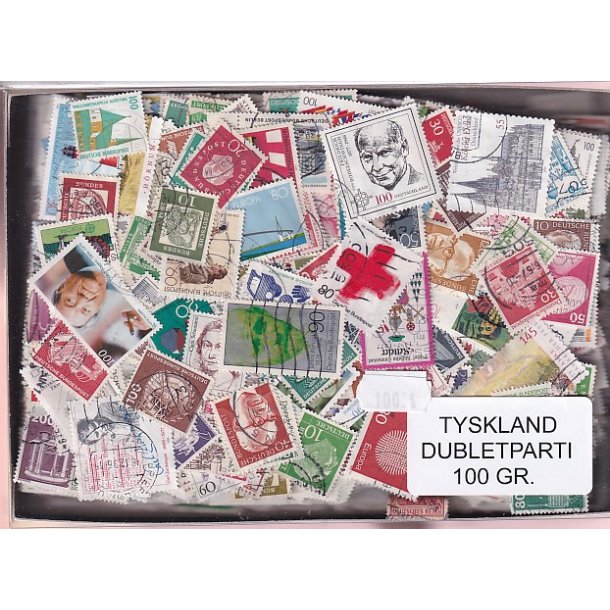 Tyskland 100 g. Afvaskede - Dubletparti