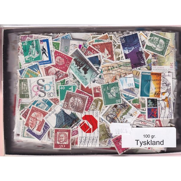 Tyskland 100 g. Afvaskede - Dubletparti