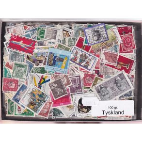 Tyskland 100 g. Afvaskede - Dubletparti