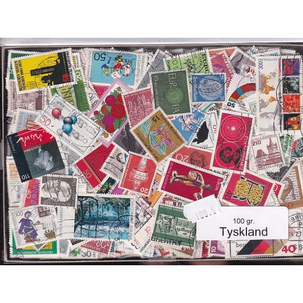 Tyskland 100 g. Afvaskede - Dubletparti