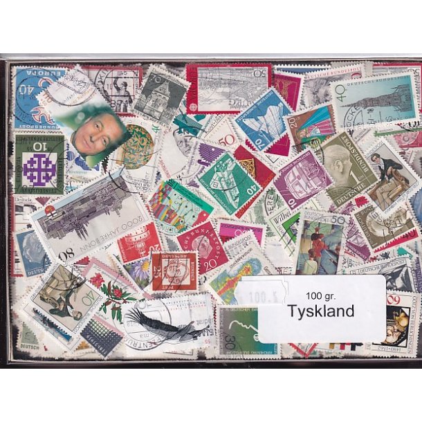 Tyskland 100 g. Afvaskede - Dubletparti