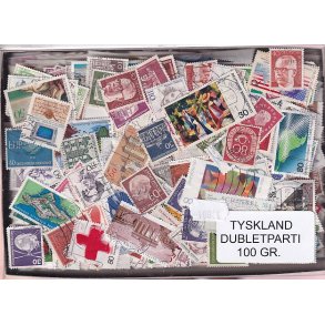 Tyskland 100 g. Afvaskede - Dubletparti
