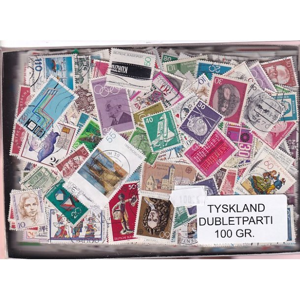 Tyskland 100 g. Afvaskede - Dubletparti