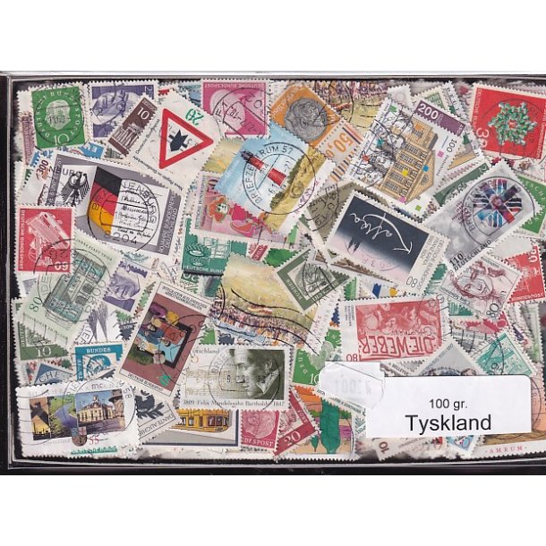 Tyskland 100 g. Afvaskede - Dubletparti