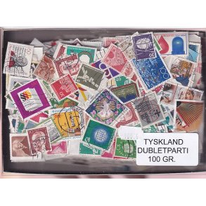 Tyskland 100 g. Afvaskede - Dubletparti