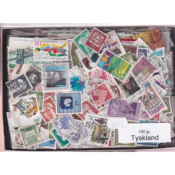 Tyskland 100 g. Afvaskede - Dubletparti