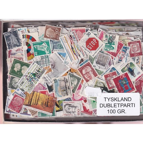 Tyskland 100 g. Afvaskede - Dubletparti