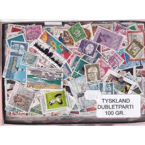 Tyskland 100 g. Afvaskede - Dubletparti