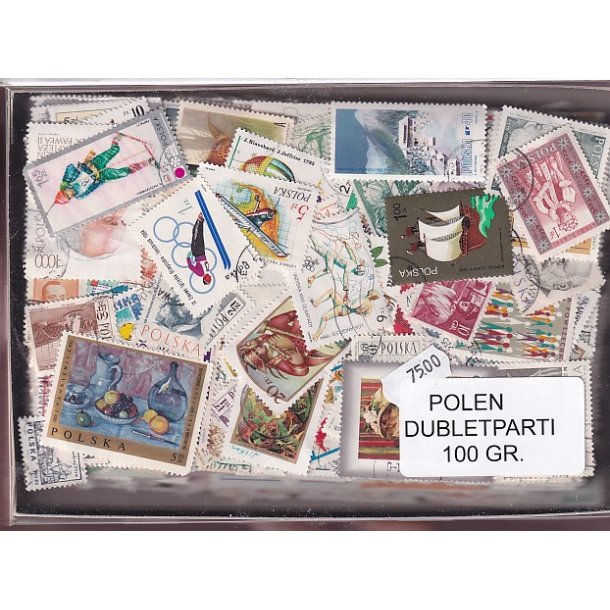 Polen Dubletparti 100 gram afvaskede frimrker.