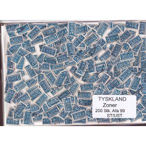 Tyskland Zoner - 200 stk. AFA nr. 99 Stemplet/ust.