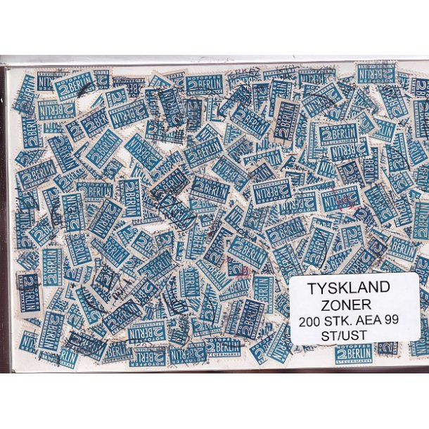 Tyskland Zoner - 200 stk. AFA nr. 99 Stemplet/ust.