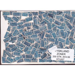 Tyskland Zoner - 200 stk. AFA nr. 99 Stemplet/ust.
