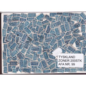 Tyskland Zoner - 200 stk. AFA nr. 99 Stemplet/ust.