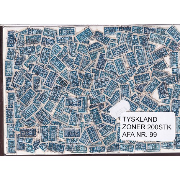 Tyskland Zoner - 200 stk. AFA nr. 99 Stemplet/ust.