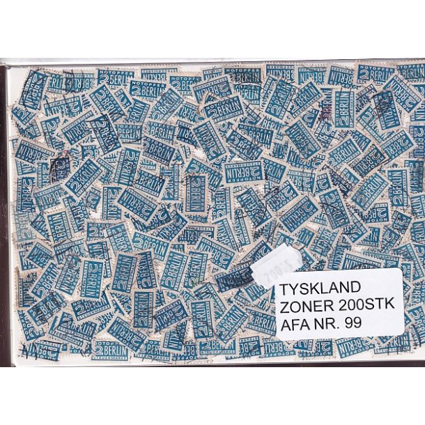 Tyskland Zoner - 200 stk. AFA nr. 99 Stemplet/ust.