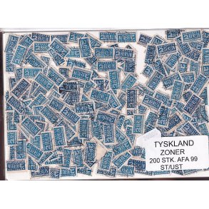 Tyskland Zoner - 200 stk. AFA nr. 99 Stemplet/ust.